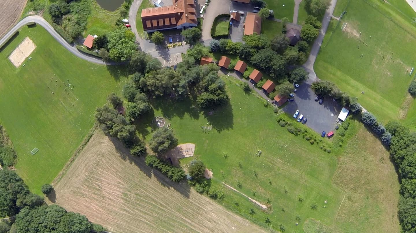 Siegwinden von oben - Luftaufnahme des Freizeitgeländes